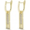 biju biju Pozlátené visiace náušnice 14k, obdĺžnik so zirkónmi 1003288 biju biju Pozlátené visiace náušnice 14k, obdĺžnik so zirkónmi 1003288