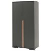 Tmavosivá detská šatníková skriňa 98x195 cm London – Vipack Tmavosivá detská šatníková skriňa 98x195 cm London – Vipack