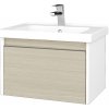 Dreja Kúpeľňová skrinka BONO SZZ 65 (umývadlo Harmonia) - N01 Biela lesk / Úchytka T34 / D04 Dub Dreja Kúpeľňová skrinka BONO SZZ 65 (umývadlo Harmonia) - N01 Biela lesk / Úchytka T34 / D04 Dub