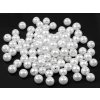 Sklenené voskové perly Ø6 mm biela 50g Sklenené voskové perly Ø6 mm biela 50g