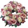 Prútený veniec ozdobený umelými ružami, peóniami a hortenziami Ø 30cm Prútený veniec ozdobený umelými ružami, peóniami a hortenziami Ø 30cm
