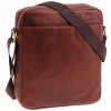 Sendi Design pánska kožená taška cez rameno V-803 koňakovo hnedá
