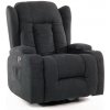 Relaxačné polohovacie kreslo, čierna látka Relaxačné polohovacie kreslo, čierna látka