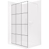 CERANO - Sprchová zástena Walk-in Onyx Cube Ľ/P - 8 mm - hranatá vzpera - biela matná, industriálne sklo - 160x200 cm CERANO - Sprchová zástena Walk-in Onyx Cube Ľ/P - 8 mm - hranatá vzpera - biela matná, industriálne sklo - 160x200 cm