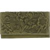 Dámska kožená peňaženka zelená so vzorom - Tomas Kalasia zelená
