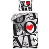 Halantex Obliečky Love grey Bavlna 140x200 70x90 Halantex Obliečky Love grey Bavlna 140x200 70x90