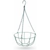Zavesiteľný kovový košík - ku kvetináčom - 25 cm - zelený Zavesiteľný kovový košík - ku kvetináčom - 25 cm - zelený