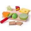 Bigjigs Toys Súprava drevených potravín syry na doske