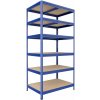 Kovový regál Biedrax 35 x 90 x 210 cm, modrý - 6 políc MDF Kovový regál Biedrax 35 x 90 x 210 cm, modrý - 6 políc MDF