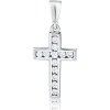 Zlatý prívesok z bieleho zlata so zirkónmi krížik ZP0401XJ70-9100 (585/1000) 0,91g Zlatý prívesok z bieleho zlata so zirkónmi krížik ZP0401XJ70-9100 (585/1000) 0,91g