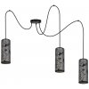 HEXE | Luster na lanku AVALO 3xE27/60W/230V pavúk šedá/čierna | HX0113 HEXE | Luster na lanku AVALO 3xE27/60W/230V pavúk šedá/čierna | HX0113