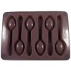 Forma silikónová na ľad/čokoládu,tvar lyžička,šedo-hnedá Forma silikónová na ľad/čokoládu,tvar lyžička,šedo-hnedá