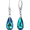 Silvego Strieborné náušnice Kvapka 24mm Bermuda Blue so Swarovski® Crystals LSW011E Silvego Strieborné náušnice Kvapka 24mm Bermuda Blue so Swarovski® Crystals LSW011E