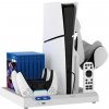 iPega P5S028 All-In-One nabíjecí stojánek s chlazením pro PS5/Slim/Pro - bílá, PG-P5S028 iPega P5S028 All-In-One nabíjecí stojánek s chlazením pro PS5/Slim/Pro - bílá, PG-P5S028