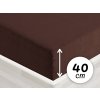 Froté napínacie prestieradlo na extra vysoký matrac FR-026 Čokoládovo hnedé 90 x 200 - výška 40 cm Froté napínacie prestieradlo na extra vysoký matrac FR-026 Čokoládovo hnedé 90 x 200 - výška 40 cm