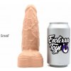 Erotixxx Toys Big Veiny Pale Flesh 75% S prémiové silikónové dildo s Vac-U-Lock 18,5 x 3,6–5,2 cm