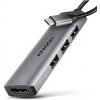 AXAGON HMC-H3A, USB 5Gbps hub, 3x USB-A, HDMI 4k/30Hz, kábel USB-C 15cm AXAGON HMC-H3A, USB 5Gbps hub, 3x USB-A, HDMI 4k/30Hz, kábel USB-C 15cm