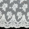 Luxusná čipka s vyšívanými kvetmi, bordúra 1 m Luxusná čipka s vyšívanými kvetmi, bordúra 1 m
