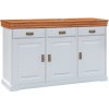 KAT Veľká komoda z masívu Toskana - biela/jelša KAT Veľká komoda z masívu Toskana - biela/jelša