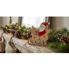 Dekorácia MagicHome Vianoce Woodeco, Santa v saniach, 19x15 cm Dekorácia MagicHome Vianoce Woodeco, Santa v saniach, 19x15 cm