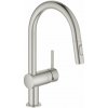 Grohe Minta Drezová batéria s výsuvnou spŕškou, supersteel 32321DC2-GR Grohe Minta Drezová batéria s výsuvnou spŕškou, supersteel 32321DC2-GR