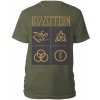 Led Zeppelin Tričko Gold Symbols in Black Square Unisex Green XL Led Zeppelin Tričko Gold Symbols in Black Square Unisex Green XL
