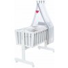 Biela kolíska na kolieskach s baldachýnom 40x90 cm Adam & Eule – Roba Biela kolíska na kolieskach s baldachýnom 40x90 cm Adam & Eule – Roba
