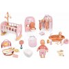 Set bábika v dupačkách v kúpeľni pred spánkom Doll Baby Nurse Smoby so záchodom a funkčnou sprchou s kufríkom a kolískou Set bábika v dupačkách v kúpeľni pred spánkom Doll Baby Nurse Smoby so záchodom a funkčnou sprchou s kufríkom a kolískou