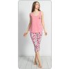 Dámské pyžamo kapri Jahoda - světle lososová - S Dámské pyžamo kapri Jahoda - světle lososová - S