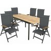 DOPPLER Sada záhradného nábytku CONCEPT YELMO 6 + 1 hliník/tíkové drevo