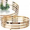 Podnos zrkadlová zlatá dekoratívna glamour Patera 25 cm podložka Podnos zrkadlová zlatá dekoratívna glamour Patera 25 cm podložka