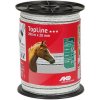 Vodivá páska TopLine PLUS 200 m x 20 mm AKO bielo-čierna na elektrický ohradník Vodivá páska TopLine PLUS 200 m x 20 mm AKO bielo-čierna na elektrický ohradník