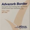 ADVAZORB BORDER krytie na rany samopriľnavé, atraumatické 7,5x7,5 cm, 1x10 ks ADVAZORB BORDER krytie na rany samopriľnavé, atraumatické 7,5x7,5 cm, 1x10 ks