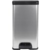 Curver Slim Bin pedálový smetný kôš 25 l čierny / strieborný Curver Slim Bin pedálový smetný kôš 25 l čierny / strieborný