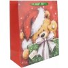Macko s čiapkou Santa Clausa darčeková taška - 18 x 23 cm Macko s čiapkou Santa Clausa darčeková taška - 18 x 23 cm