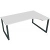Hobis Pracovný stôl UNI O, ergo, ľavý, 180x75,5x120 cm, biela/čierna Hobis Pracovný stôl UNI O, ergo, ľavý, 180x75,5x120 cm, biela/čierna