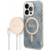 Kryt Guess Set na iPhone 14 Pro s MagSafe Gubpp14Lh4Eacsb (Bundle Pack / Puzdro + Nabíjačka / 4G) Gold Blue Kryt Guess Set na iPhone 14 Pro s MagSafe Gubpp14Lh4Eacsb (Bundle Pack / Puzdro + Nabíjačka / 4G) Gold Blue