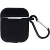 Puzdro pre Airpods / Airpods 2 čierne s háčikom Puzdro pre Airpods / Airpods 2 čierne s háčikom