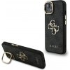 Guess PU 4G Metal Logo Stand Camera Frame kryt pre iPhone 13, čierny 57983125151
