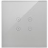 Dotykový panel 1 modul, Modul 1:4 dotykové polia, búrková/striebro Dotykový panel 1 modul, Modul 1:4 dotykové polia, búrková/striebro