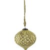 Závesná vianočná dekorácia šiška štvorčeky matná sklo zlatá matná 15x15x15 cm Závesná vianočná dekorácia šiška štvorčeky matná sklo zlatá matná 15x15x15 cm
