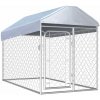 vidaXL Vonkajšia voliéra pre psy so strechou 200x100x125 cm vidaXL Vonkajšia voliéra pre psy so strechou 200x100x125 cm