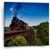 Sablio Obraz Vlak na moste - 50x50 cm Sablio Obraz Vlak na moste - 50x50 cm