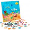 Bigjigs Toys Provlékací deska moře Bigjigs Toys Provlékací deska moře