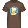 E190 Tričko - Motív - Pivo so smrtkou - Čokoládová - 3XL - Pánske E190 Tričko - Motív - Pivo so smrtkou - Čokoládová - 3XL - Pánske