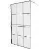 MEXEN/S - KIOTO Sprchová zástena WALK-IN s poličkou a držiakom uterákov 110 x 200, transparent/čierna 8 mm, chróm 800-110-121-01-77 MEXEN/S - KIOTO Sprchová zástena WALK-IN s poličkou a držiakom uterákov 110 x 200, transparent/čierna 8 mm, chróm 800-110-121-01-77