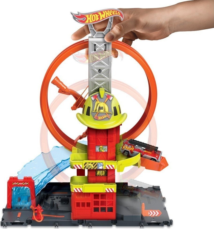 MATTEL Mattel Hot Wheels City Fire Station Super Loop Set HKX41