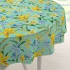 Biante Teflónový okrúhly obrus TF-082 Žlto-modré ľalie na mintovom Ø 60 cm Biante Teflónový okrúhly obrus TF-082 Žlto-modré ľalie na mintovom Ø 60 cm