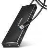 AXAGON HUE-F7A, 7x USB 3.2 Gen 1 ALU FLAT CHARGING hub, micro USB napájací konektor, kábel USB-A 1m AXAGON HUE-F7A, 7x USB 3.2 Gen 1 ALU FLAT CHARGING hub, micro USB napájací konektor, kábel USB-A 1m