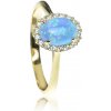 GOLDIE Zlatý prsteň s modrým opálom LRG517.TR GOLDIE Zlatý prsteň s modrým opálom LRG517.TR